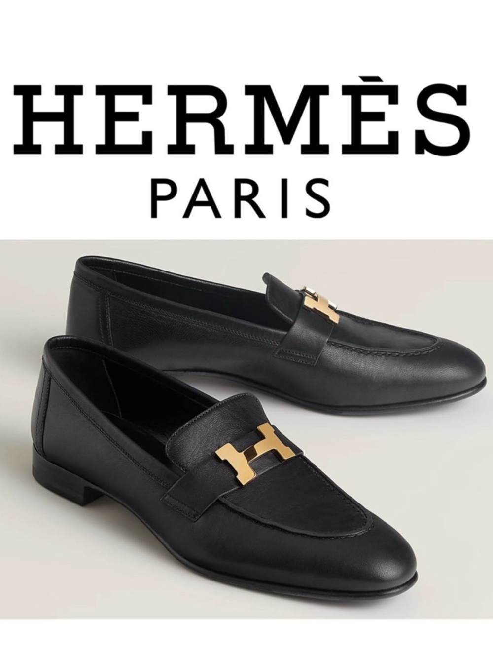 Hermes 🖤💛 Paris Loafer